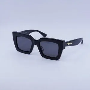 ?️ New Bottega Veneta BV1212S 001 Sunglasses - Black Frame, Grey Lenses Bottega Veneta BV1212S Sunglasses | FramesDirect.com main image 3